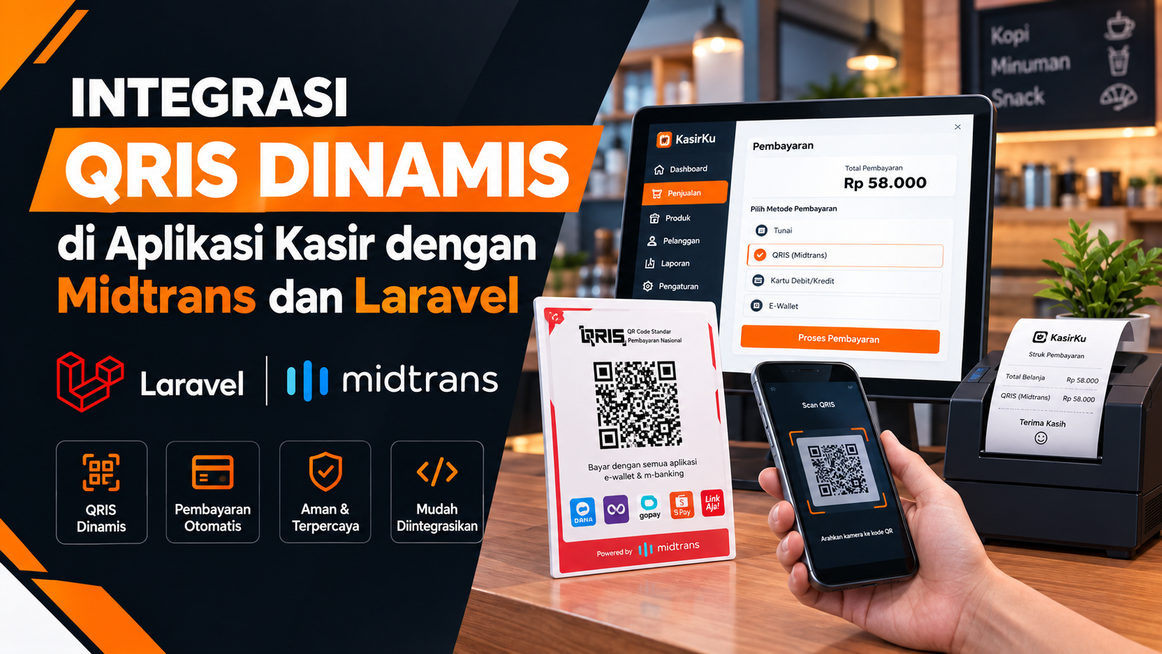 Integrasi QRIS Dinamis di Aplikasi Kasir dengan Midtrans dan Laravel