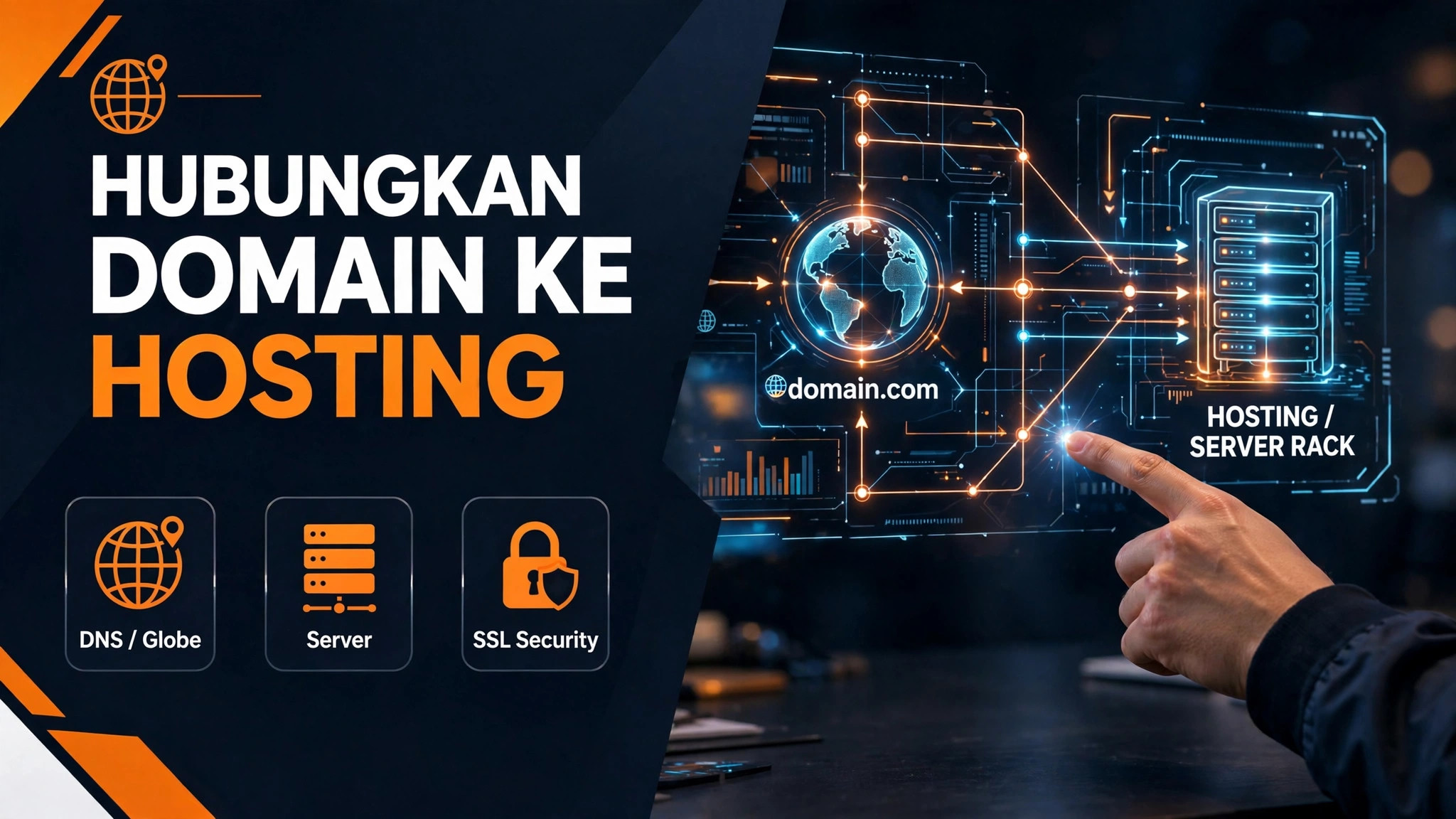 Cara Menghubungkan Domain ke Hosting: Panduan Lengkap DNS & Nameserver (2026)