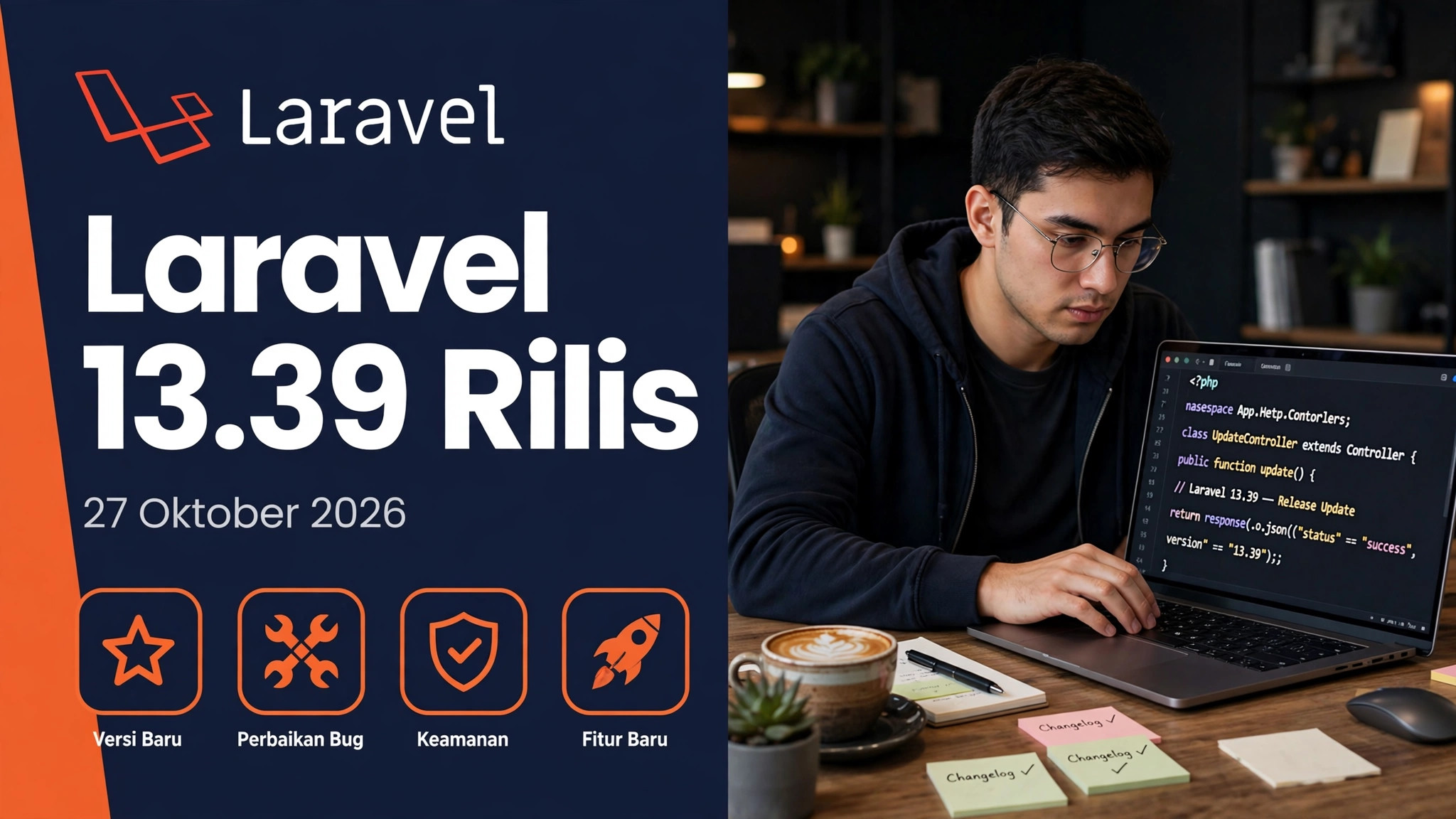 Laravel 13.39.0 Rilis 27 Oktober 2026: Model Tanpa Primary Key, restoreOrCreate & Dampaknya untuk Source Code Kamu