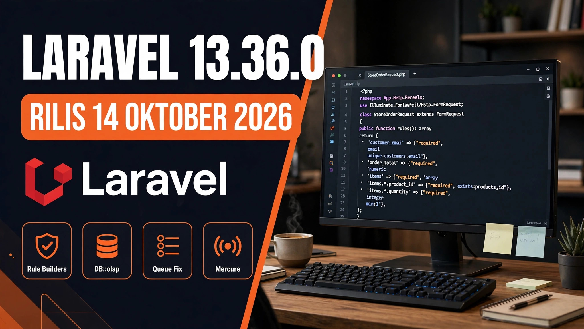Laravel 13.36.0 Rilis 14 Oktober 2026: Rule:: Builders Lengkap, DB::olap() & Dampaknya untuk Source Code Kamu