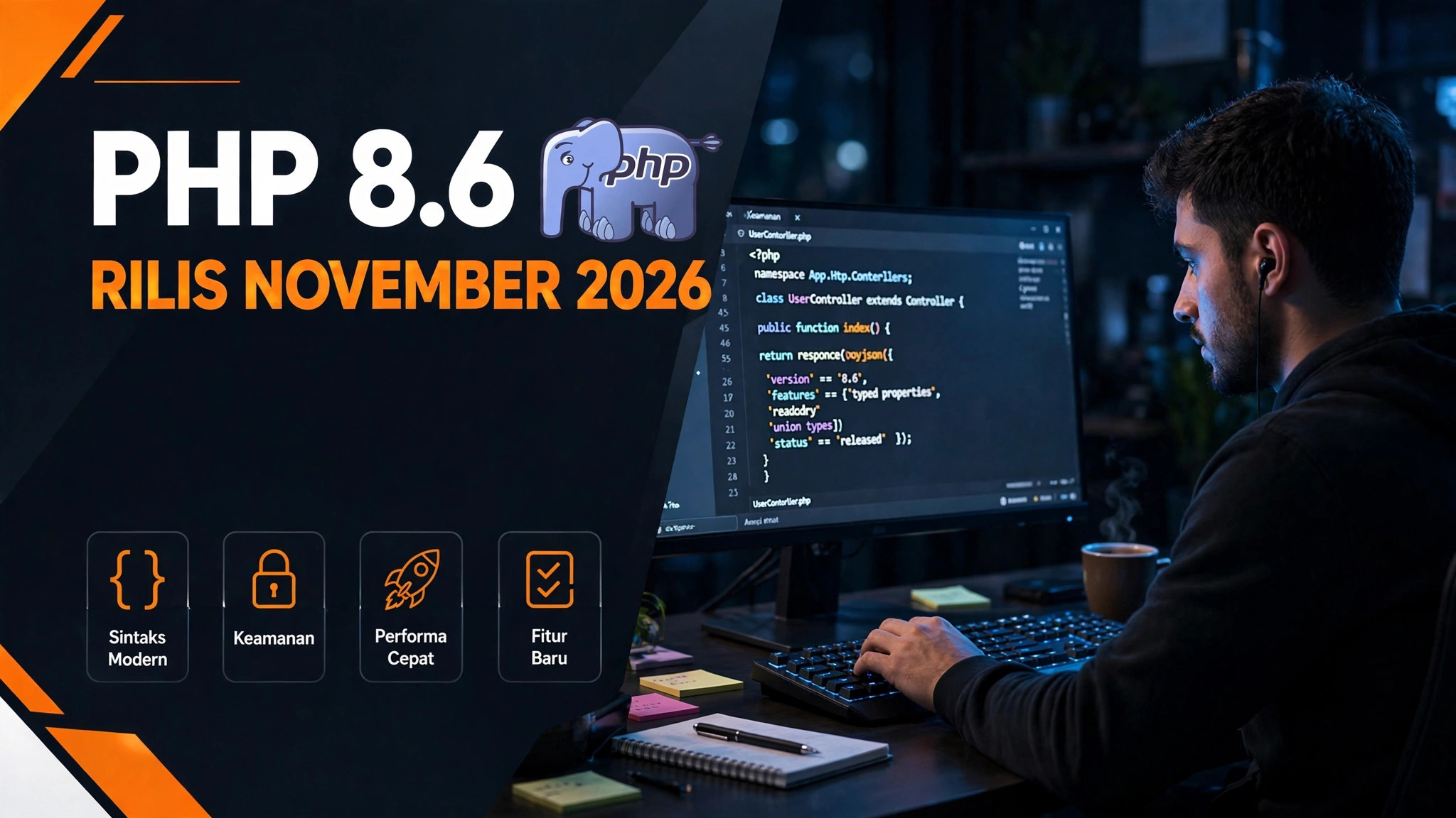 PHP 8.6 Dijadwalkan Rilis 19 November 2026: 12 Fitur Baru & Checklist Upgrade Aman untuk Source Code Kamu